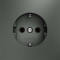 Розетка встраиваемая Voltum S70 с заземлением 16А, (титан) VLS040106