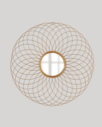 Зеркало солнце в золотой раме "Аарон"