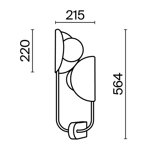 Настенный светильник (бра) Maytoni MOD164WL-02BS фото 3