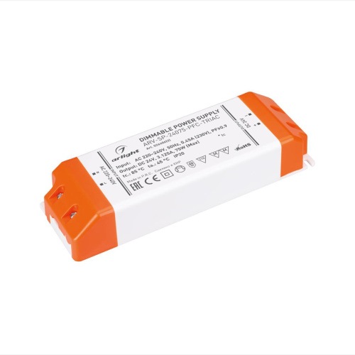Блок питания Arlight ARV-SP-24075-PFC-TRIAC (24V, 3.1A, 75W) 026406(2) Блок питания Arlight ARV-SP-24075-PFC-TRIAC (24V, 3.1A, 75W) 026406(2)