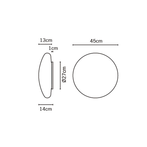 Настенный/Потолочный светильник Lumi White d45 фото 3