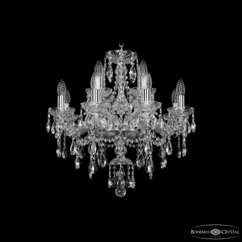 Люстра хрустальная 1415/8+4/200 Ni Bohemia Ivele Crystal (Богемия Ивеле Кристалл) Люстра хрустальная 1415/8+4/200 Ni Bohemia Ivele Crystal (Богемия Ивеле Кристалл)