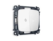 Комплект механизма 2-кл проходного выключателя AMBRELLA VOLT с подсветкой 5600K OMEGA Белый матовый QUANT (OP1240, VM120, G25W) MO124035