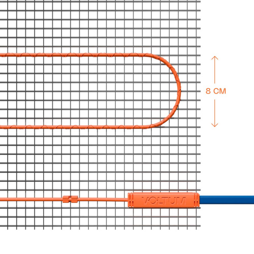 Нагревательный мат Voltum 150 Вт/м 8 м 4 м2 VLT01-150-4.0 фото 4