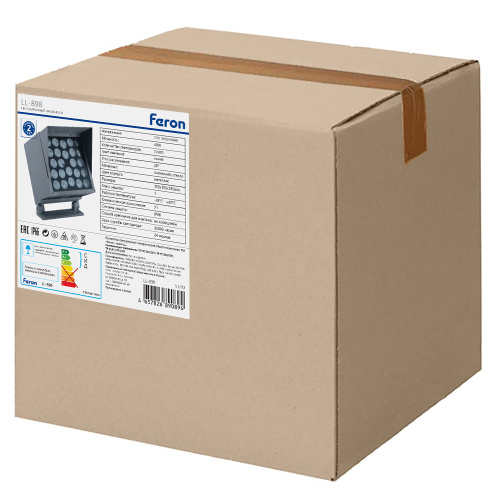 Светодиодный светильник ландшафтно-архитектурный Feron LL-898  AC220-240 49W синий IP66 квадрат фото 13