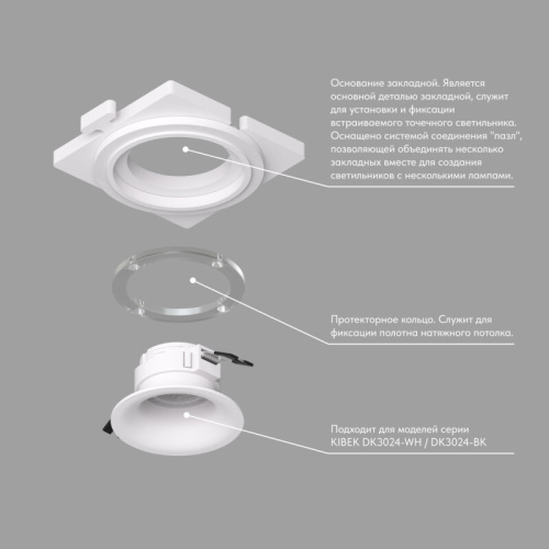 DK3024-SCB Закладная панель SCB для DK3024, ПВХ, акрил фото 7