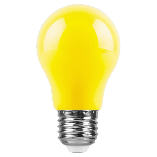 Лампа светодиодная Feron LB-375 E27 3W матовая 230V желтая фото 3