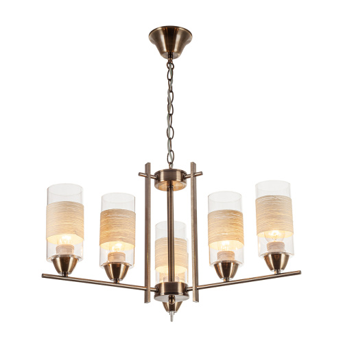 Подвесной светильник Escada 572/6 E27*60W D610 Antique Brass фото 3