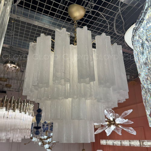 Люстра Cloyd ANNO-B C7 / Ø58 см - латунь светл. - стекло белые облака (арт.11648) фото 7