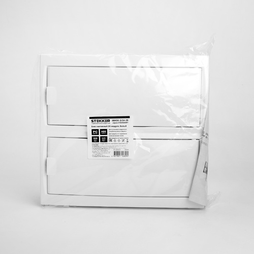 Бокс настенный STEKKER EBX50-3/24-20 24 модуля, белый, пластик, серия ArcaClass фото 4