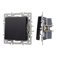 Механизм выключателя одноклавишный проходной SWT-MKP1-PL-BK (250V, 16A) Arlight 043715