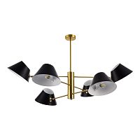 SLE1253-343-06 Светильник подвесной Латунь/Черный, Белый E14 6*60W NORBI