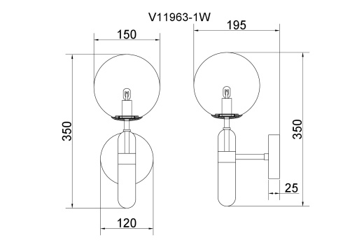 Светильник настенный Moderli V11963-1W Selesta