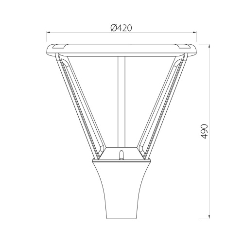 Фонарь для столба Natural Concepts, Арт. NC-105013-48W-SB фото 2