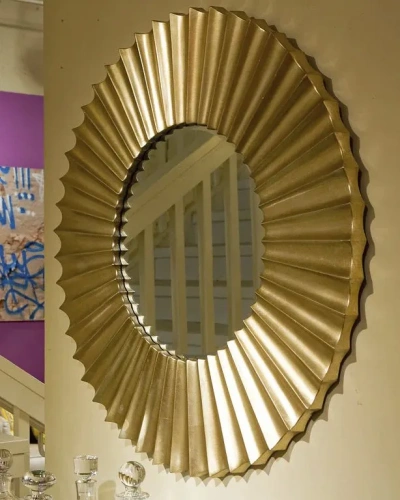 Зеркало в круглой золотой раме "Гарднер"