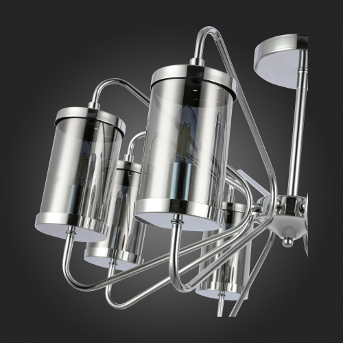 SLE102302-08 Светильник потолочный Хром/Дымчатый E14 8*40W VALIERI фото 3