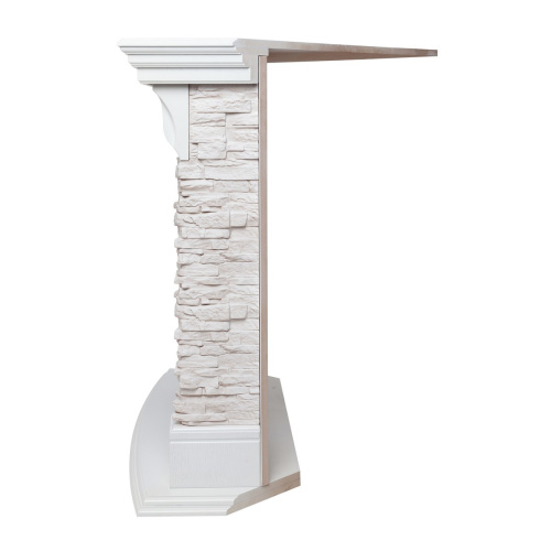 Каминокомплект ATHENA CORNER/АТЛАНТА УГЛ. GR Белый дуб с очагом Электроочаг KENDAL/КЕНДАЛ 24 фото 4