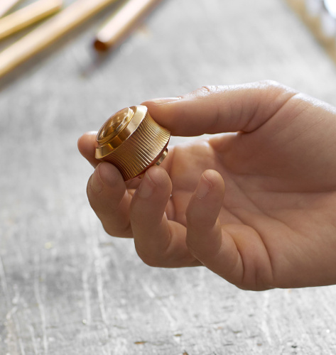 Ручка-кнопка Rigdon d.2.5 Aged Brass фото 2