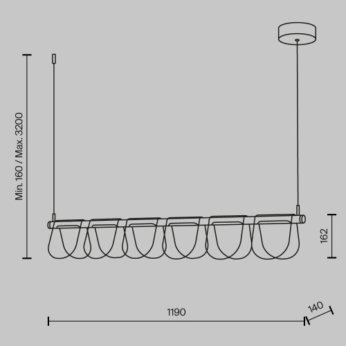 Подвесной светильник Maytoni MOD319PL-L30B3K фото 13