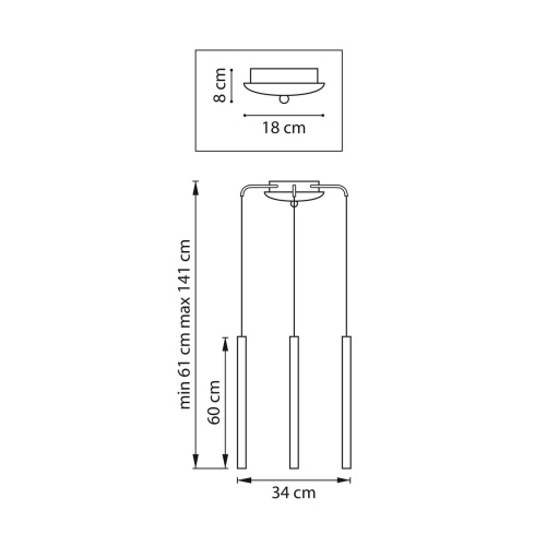 Комплект с подвесной люстрой Lightstar Tubo (574717+747337 (3шт) L3T747337 фото 4
