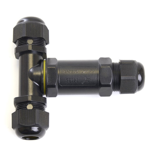 Соединитель-коннектор для проводов LD530, 3-контактный, водонепроницаемый (клемма 3pin), черный фото 3