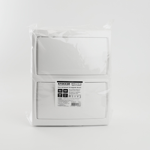 Бокс настенный STEKKER EBX50-3/16-20 16 модулей, белый, пластик, серия ArcaClass фото 6