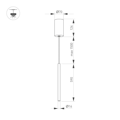 Подвесной светодиодный светильник Arlight SP-Umbra-Hang-V-L600-10W Warm3000 036949(1) фото 3