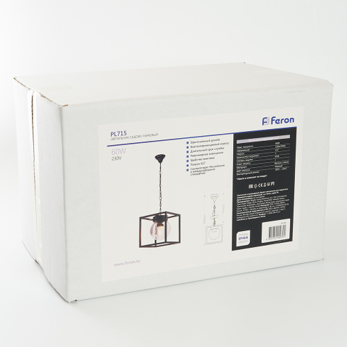 Светильник садово-парковый Feron PL715 на цепочке 60W E27 230V, черный фото 5