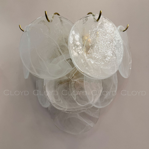 Бра Cloyd LINZE-B W2 / выс. 32 см - латунь - белое стекло (арт.20482) фото 3