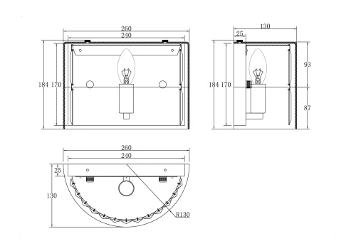 Настенный светильник (бра) Maytoni MOD313WL-01G фото 7