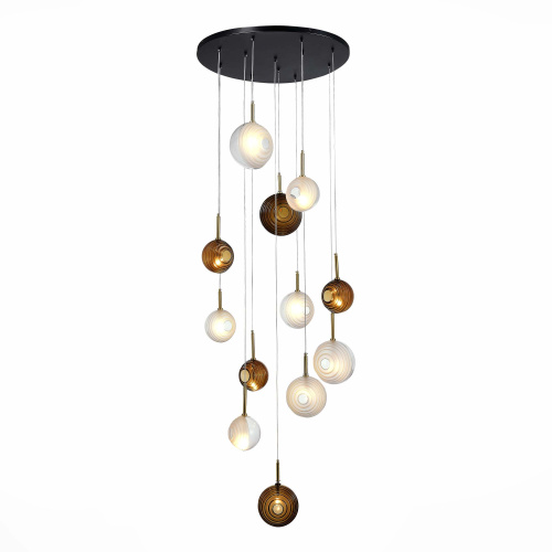 SL1183.543.12 Светильник подвесной ST-Luce Латунь/Черный, Белый G4 12*5W FOLIGNO фото 4