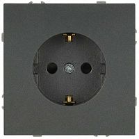 Розетка ЭРА Galaxy 15-2102-06 c заземлением 2P+E Schuko со шторками 16А-250В IP20 графит Б0070649