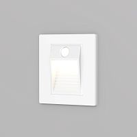 DK1020-WH Светильник встраиваемый в стену c датчиком движения, IP 20, LED 3000, 1 Вт, белый, пластик