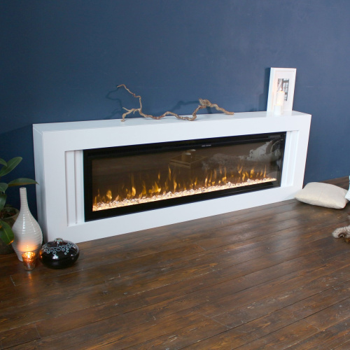 Электрокамин RealFlame Stockholm 60 WT белый с очагом Saphir 60 фото 8