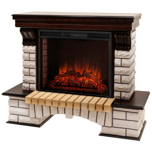 Каминокомплект COUNTRY/БРУКЛИН Античный дуб с очагом Электроочаг EPSILON 26 фото 2