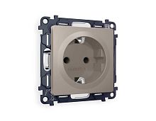 Комплект механизма электрической розетки AMBRELLA VOLT ALFA Серо-бежевый матовый с/з с шторками QUANT (AP3670, VM141) MA367010
