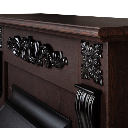 Электрокамин RealFlame Dominica DN орех с очагом Majestic Lux Black RC фото 5