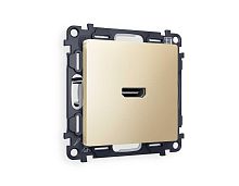 Комплект механизма розетки HDMI 2.0 AMBRELLA VOLT ALFA Шампань 40V/500mA 2.0GHz 5-18Gbit/s QUANT (AP6140, VM222) MA614010