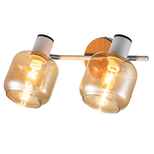 Спот Escada 10177/2A E14*40W White/Chrome/Wood