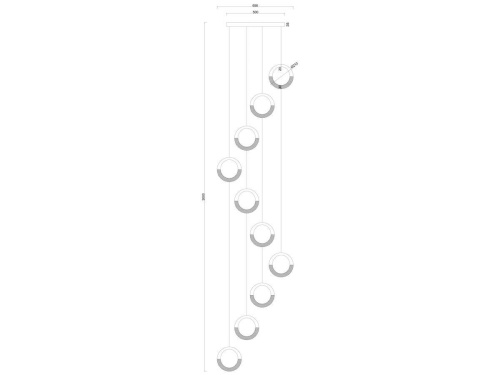 Подвесная светодиодная люстра Arte Lamp Montana A7777SP-10GO фото 2