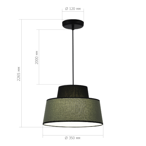 SL1354.433.01 Светильник подвесной ST-Luce Черный/Хаки E27 1*40W JACKIE фото 2