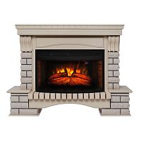 Каминокомплект COUNTRY/БРУКЛИН Бежевый дуб с очагом Электроочаг FIRESPACE/ФАЕРСПЕЙС 33W