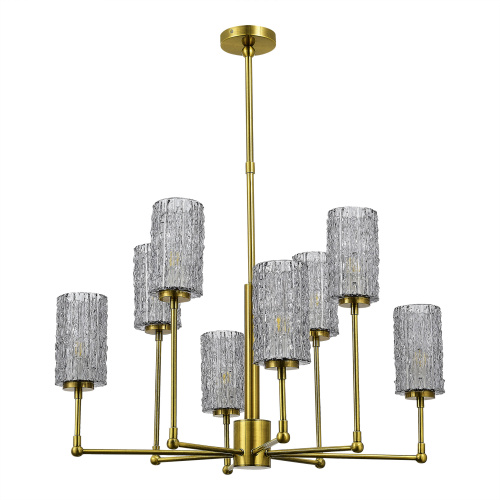 SL1240.303.08 Люстра подвесная ST-Luce Латунь/Дымчатый E27 8*60W GACCIOLO фото 4