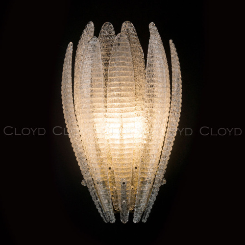 Бра Cloyd FERNAN W2 / выс. 42 см - латунь - белое стекло (арт.20475) фото 2