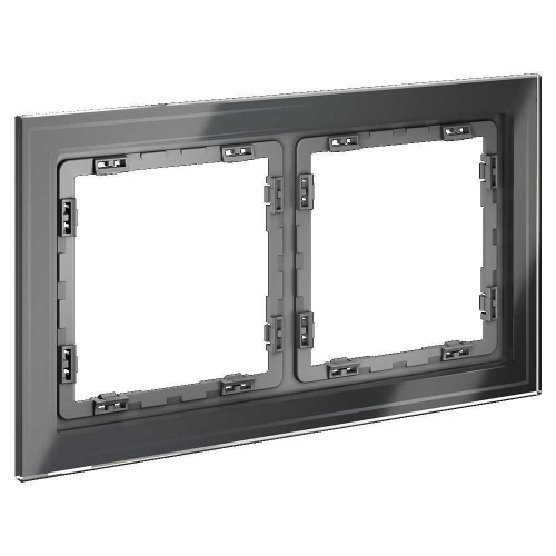 Рамка стеклянная Voltum S70 на 2 поста, (графит, стекло) VLS110207 Рамка стеклянная Voltum S70 на 2 поста, (графит, стекло) VLS110207