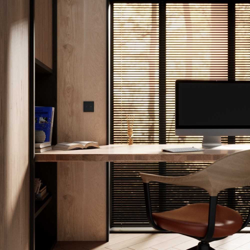 Выключатель встраиваемый S70 для жалюзи 10А, (графит) Voltum VLS020707 фото 8