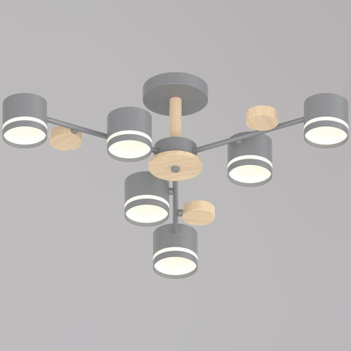 Потолочная люстра Reluce 68730-0.3-06 GX53 GREY+WOOD Потолочная люстра Reluce 68730-0.3-06 GX53 GREY+WOOD