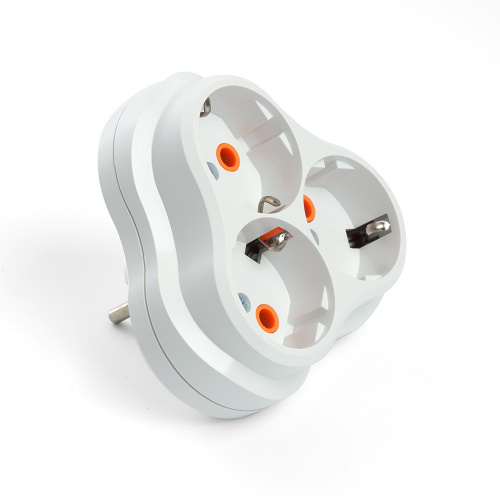 Разветвитель сетевой 3-местный с/з STEKKER ADP16-23-21, 250V, 16A, ABS пластик, белый фото 4