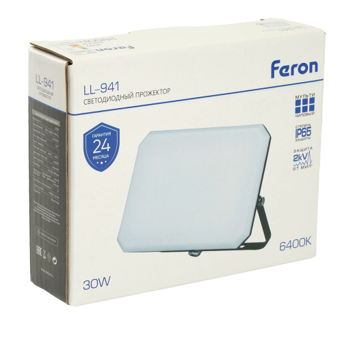 Светодиодный прожектор Feron LL-941 IP65 30W 6400K фото 4