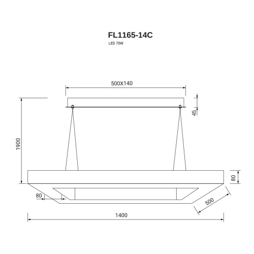 Подвесная люстра Certezza FL1165-14C фото 2